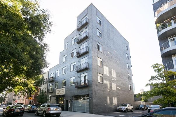 Attached, Exterior, Facade, Brick Facade, Condo Building