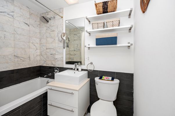 Bathroom, Glass Shower, Interior, Marble Walls