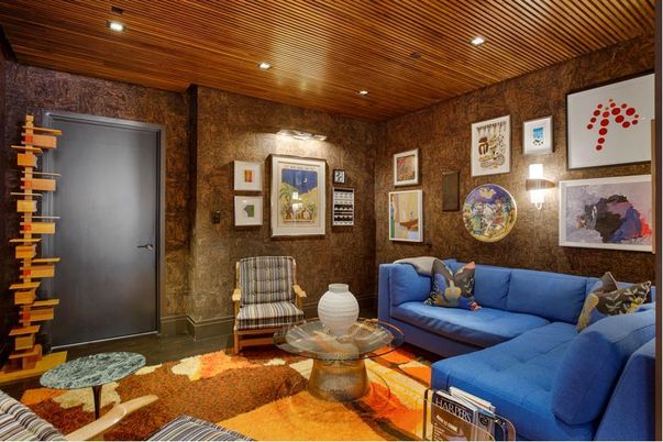 Interior, Living room, Recessed Lighting, Wooden Ceilings