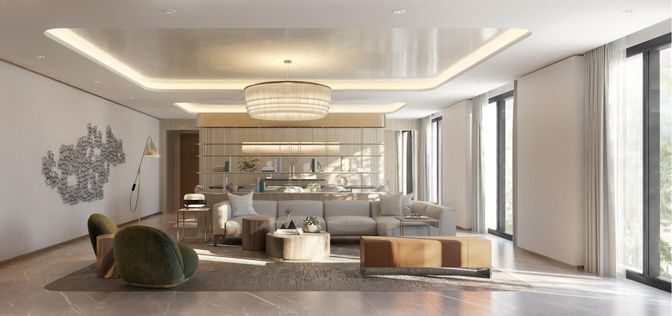 Chandelier, Interior, Living room, Recessed Lighting