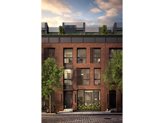 Exterior, Facade, Brick Facade, Rowhouse