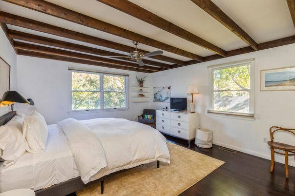 Bedroom, Interior, Wooden Beams, Wood Texture Flooring