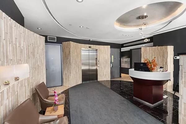 Elevator, Interior, Pendant Lights, Recessed Lighting, Wooden Walls