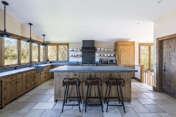Interior, Kitchen, Pendant Lights, Recessed Lighting, Stainless Steel Appliances