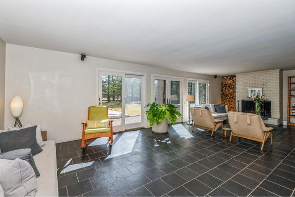 Fireplace, Interior, Living room, Stone Walls