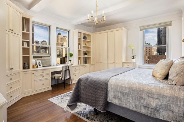 Bedroom, Home Office, Interior, Pendant Lights, Wood Texture Flooring