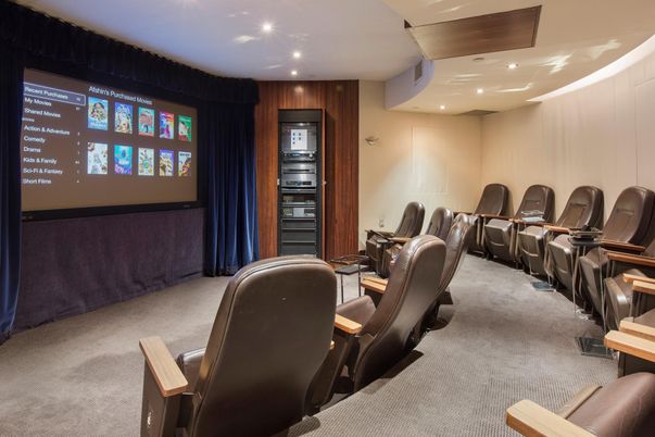 Home Theatre Room, Interior, Projection Screen, Recessed Lighting, Theatre Room