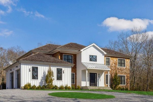 Attached, Exterior, Facade, Brick Facade, Farmhouse