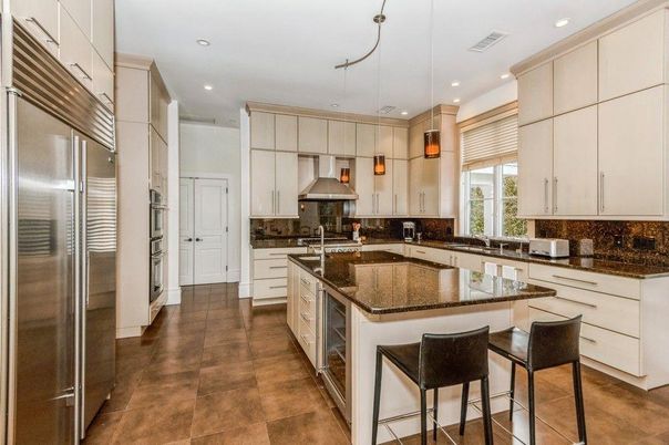 Interior, Kitchen, Pendant Lights, Recessed Lighting, Stainless Steel Appliances