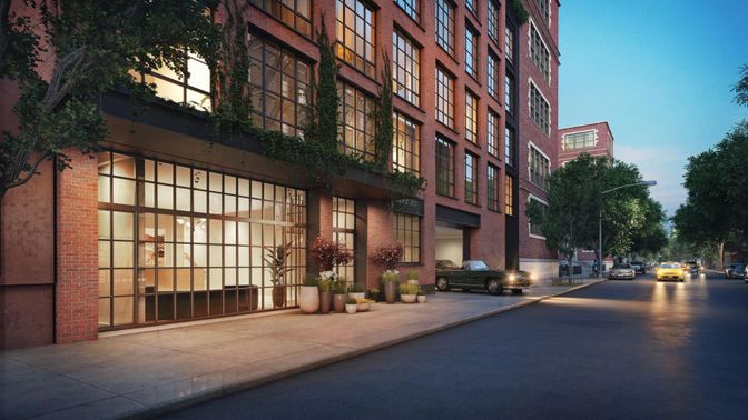 Exterior, Facade, Brick Facade, Condo Building