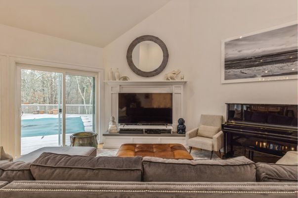 Fireplace, Interior, Living room, Piano
