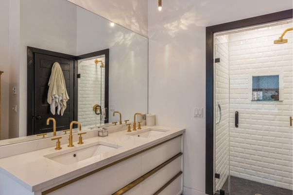 Bathroom, Dual Sink Vanities, Glass Shower, Interior