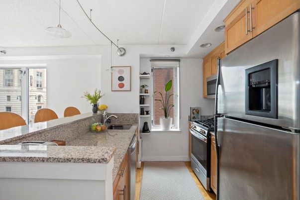 Interior, Kitchen, Pendant Lights, Recessed Lighting, Stainless Steel Appliances