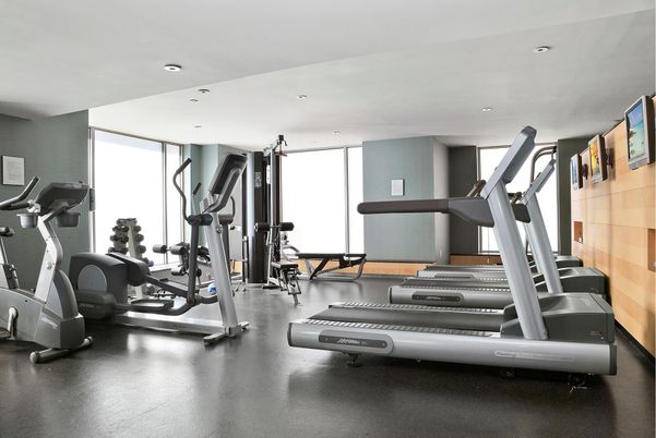 Fitness Equipment, Gym, Interior, Recessed Lighting