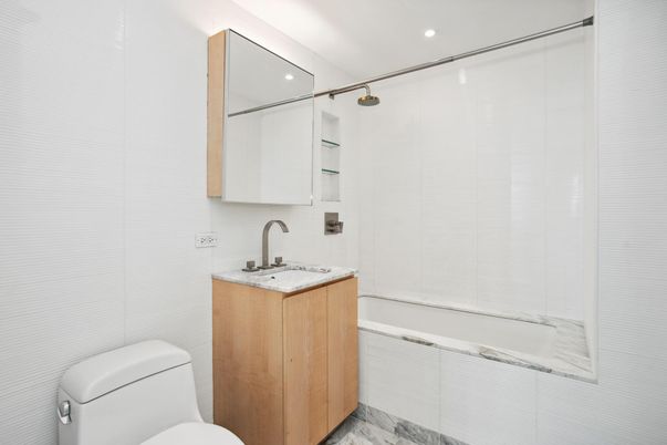 Bathroom, Interior, Marble, Recessed Lighting