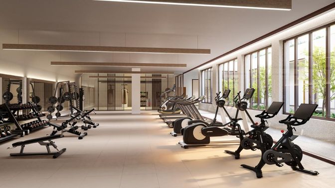 Fitness Equipment, Gym, Interior