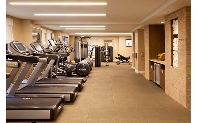Fitness Equipment, Gym, Interior, Recessed Lighting