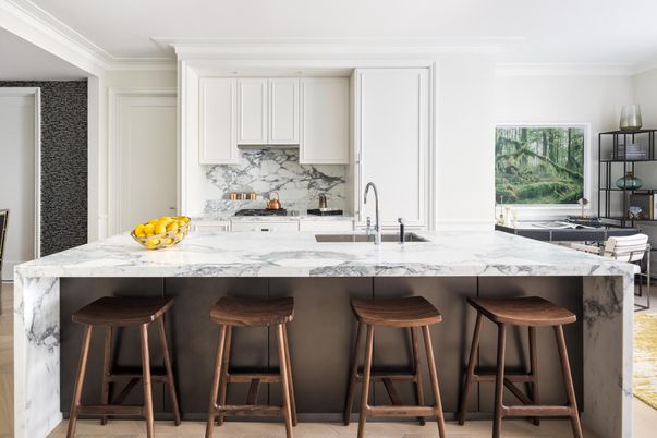 Interior, Kitchen, Marble Walls