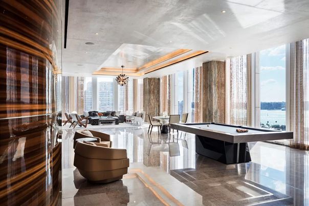 Billiard Table, Dining room, Game Room, Interior, Pendant Lights, Recessed Lighting, Water