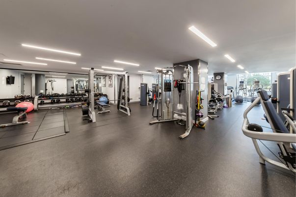 Fitness Equipment, Gym, Interior, Recessed Lighting