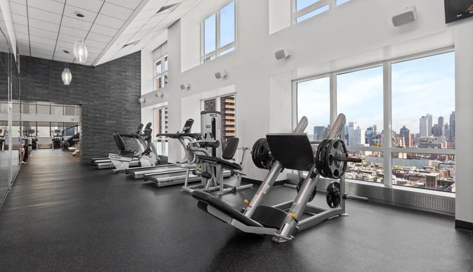 Fitness Equipment, Gym, Interior, Pendant Lights