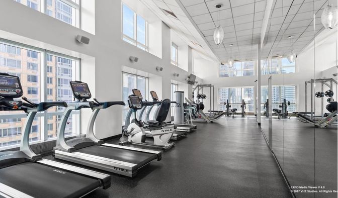 Fitness Equipment, Gym, Interior, Pendant Lights