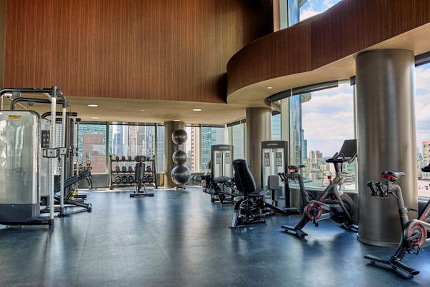 Fitness Equipment, Gym, Interior, Recessed Lighting
