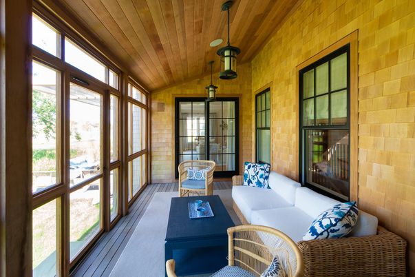 Interior, Living room, Pendant Lights, Stone Walls, Wooden Ceilings
