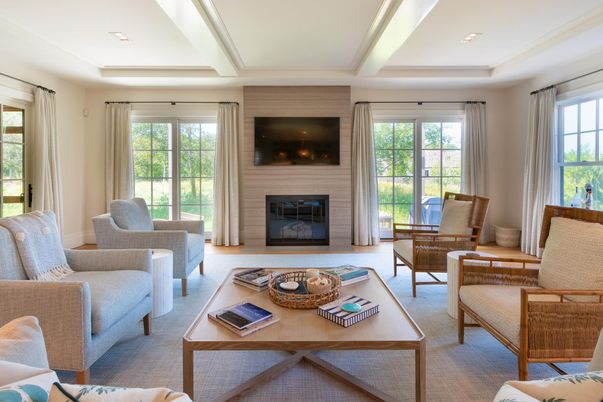 Fireplace, Interior, Living room, Recessed Lighting