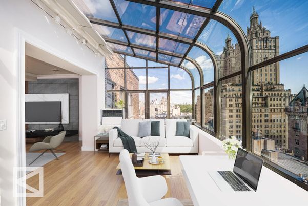 Glass Ceilings, Interior, Living room, Sun Room, Wood Texture Flooring