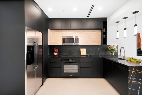 Interior, Kitchen, Pendant Lights, Recessed Lighting, Stainless Steel Appliances