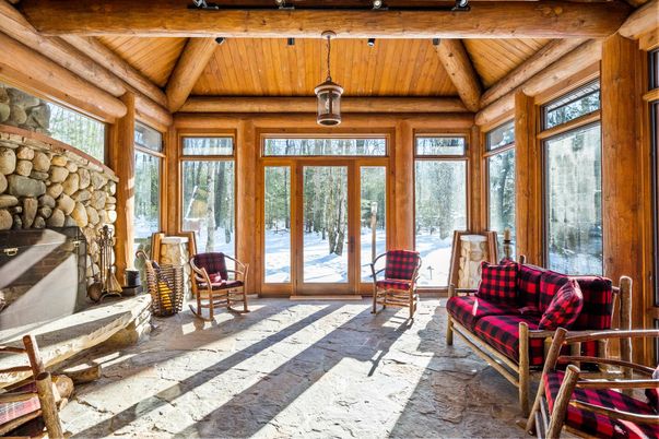 Fireplace, Interior, Sun Room, Wooden Beams, Wooden Ceilings