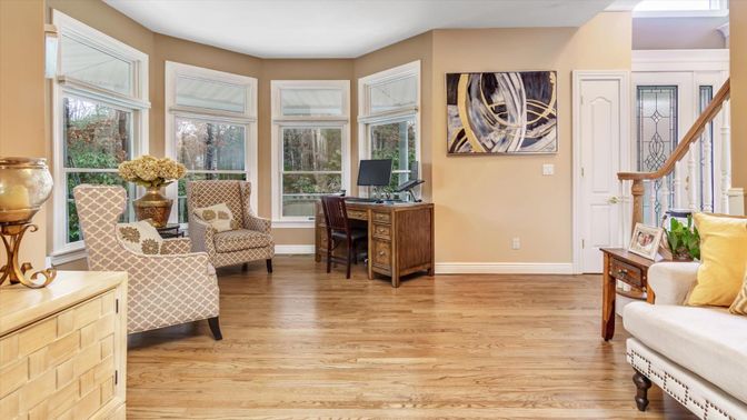 Home Office, Interior, Wood Texture Flooring