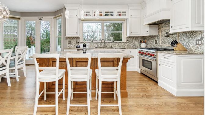 Interior, Kitchen, Wood Texture Flooring