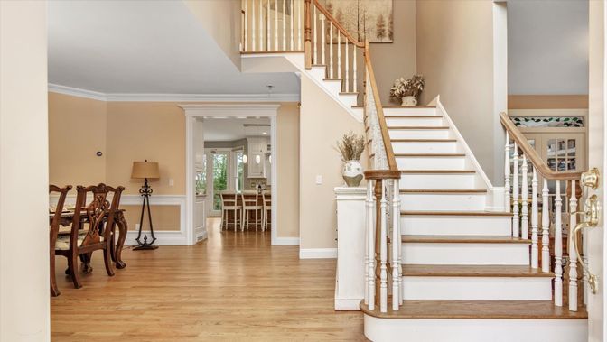 Dining room, Interior, Wood Texture Flooring