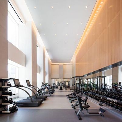 Fitness Equipment, Gym, Interior, Recessed Lighting