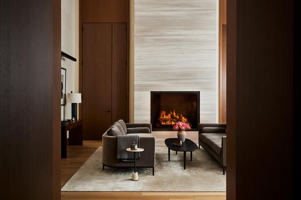 Fireplace, Interior, Living room, Wood Texture Flooring