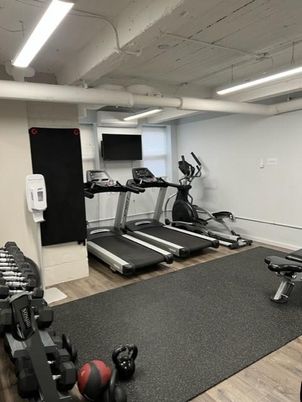 Fitness Equipment, Interior, Wood Texture Flooring