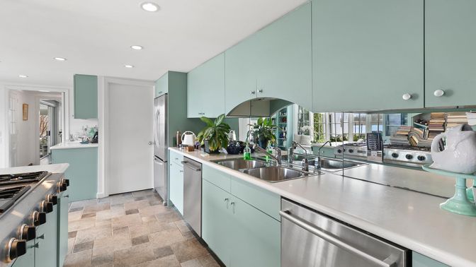 Interior, Kitchen, Recessed Lighting, Stainless Steel Appliances