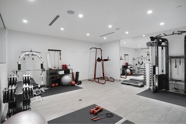 Fitness Equipment, Gym, Interior, Recessed Lighting
