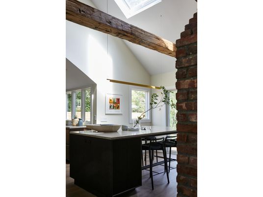 Interior, Pendant Lights, Wooden Beams, Wood Texture Flooring