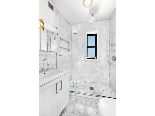 Bathroom, Glass Shower, Interior, Marble, Marble Walls