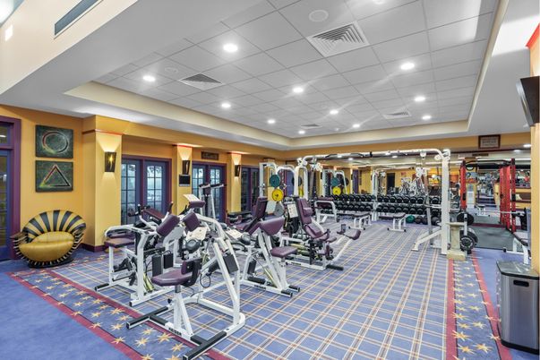 Fitness Equipment, Gym, Interior, Recessed Lighting