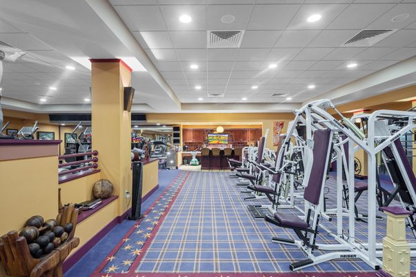 Fitness Equipment, Gym, Interior, Recessed Lighting