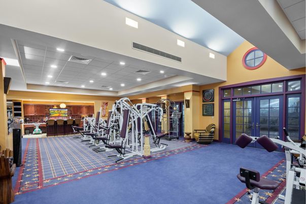 Fitness Equipment, Gym, Interior, Recessed Lighting