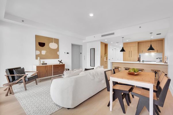 Dining room, Interior, Kitchen, Living room, Pendant Lights, Recessed Lighting, Wood Texture Flooring