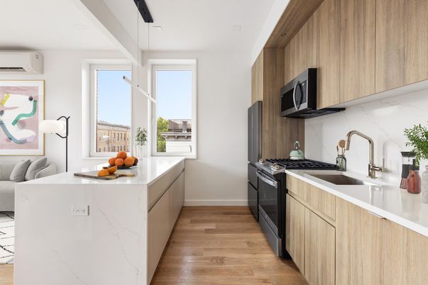 Interior, Kitchen, Pendant Lights, Wood Texture Flooring