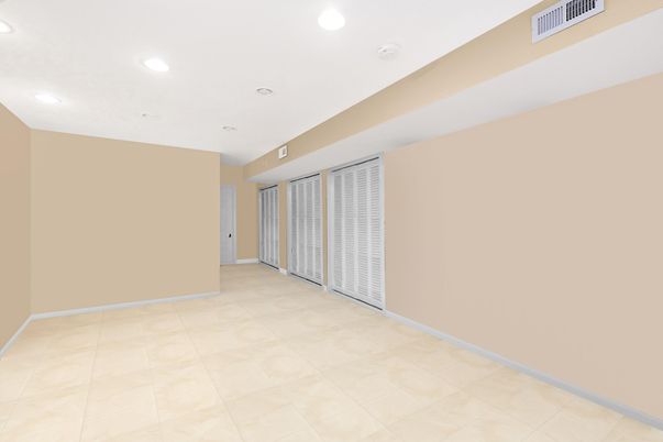 Empty room, Interior, Recessed Lighting