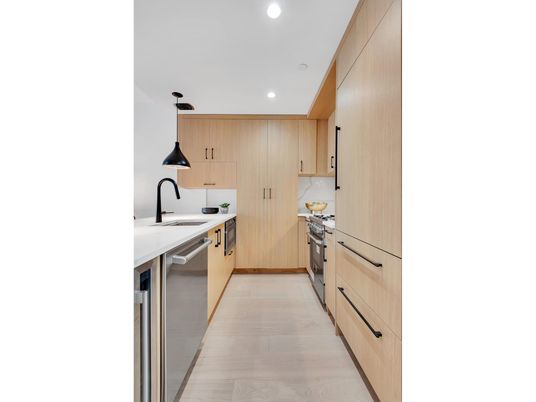 Interior, Kitchen, Pendant Lights, Recessed Lighting, Stainless Steel Appliances