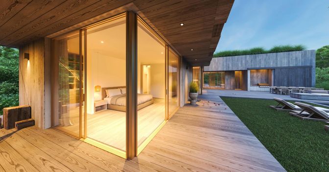 Exterior, Wood Texture Flooring